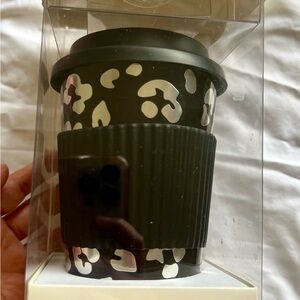 Expressions Black and White Floral Accent Mug